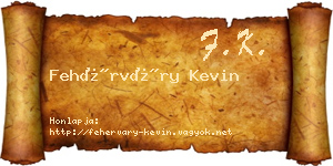 Fehérváry Kevin névjegykártya